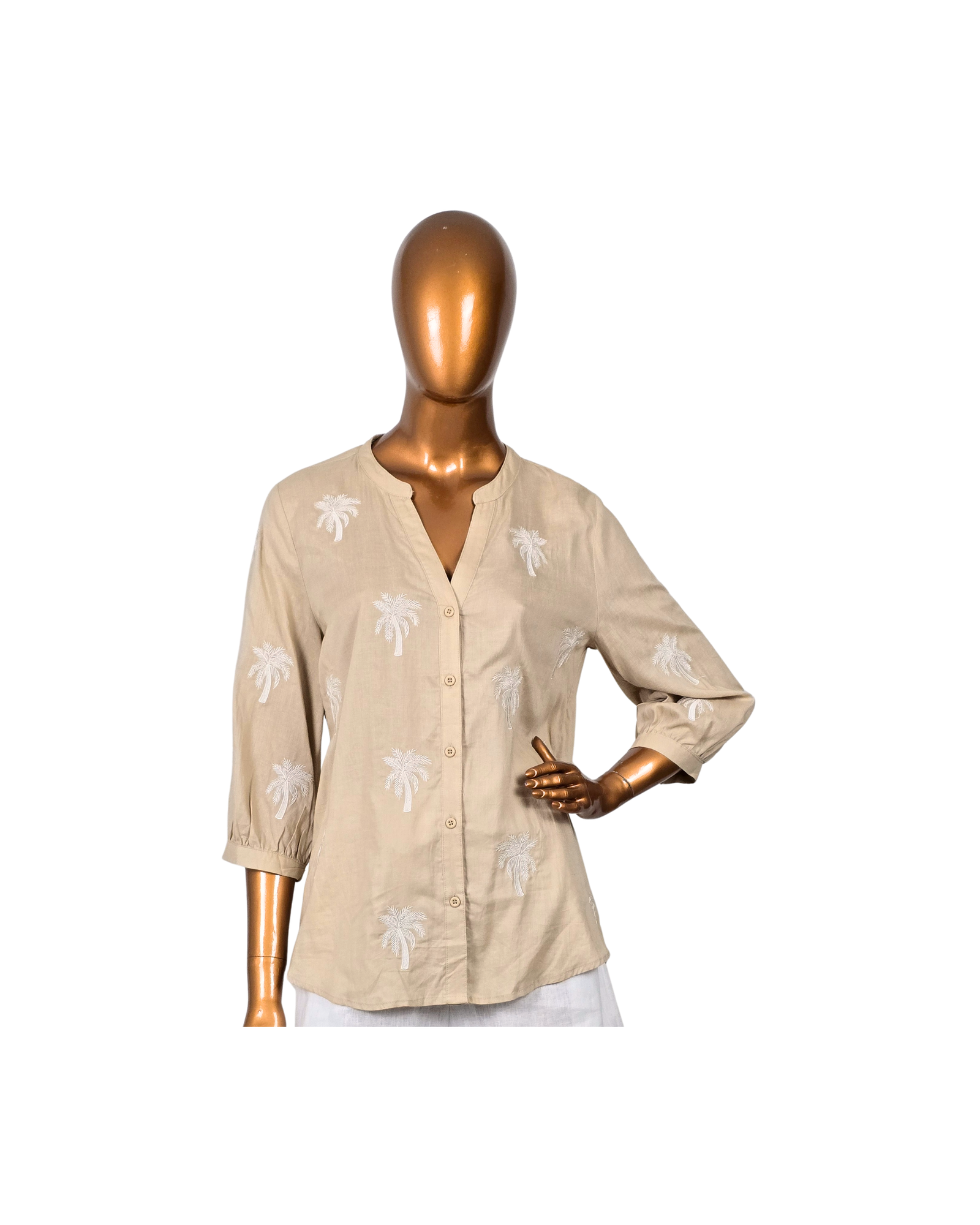 Blusa de manga curta Mundo Boho Chic - P