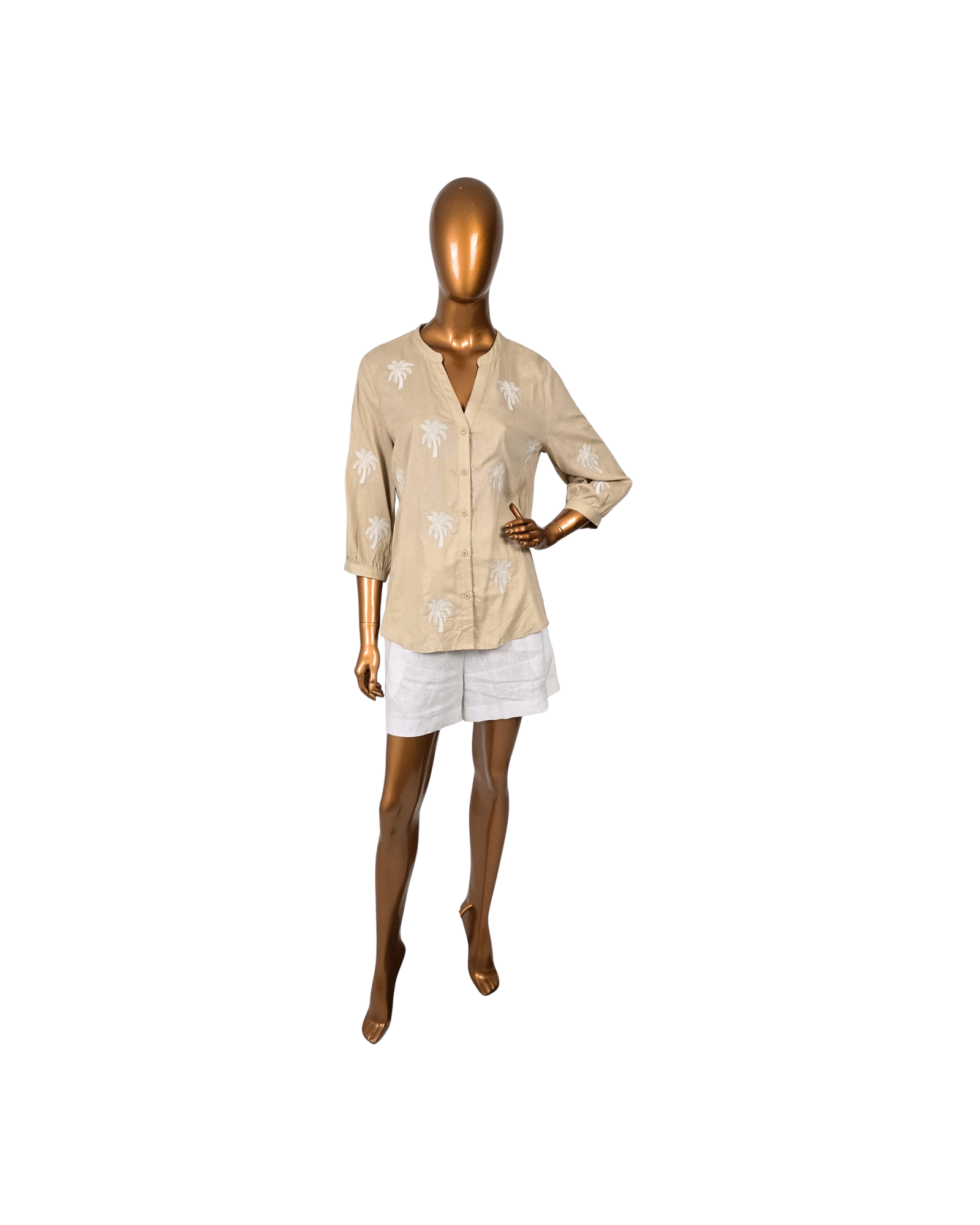Blusa de manga curta Mundo Boho Chic - P - Imagem 3
