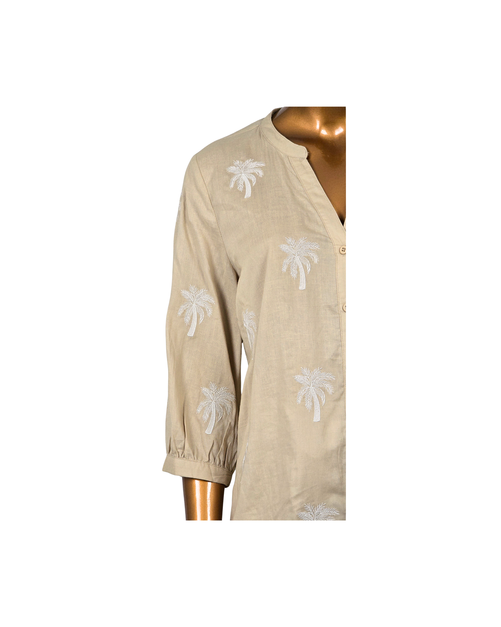 Blusa de manga curta Mundo Boho Chic - P - Imagem 4